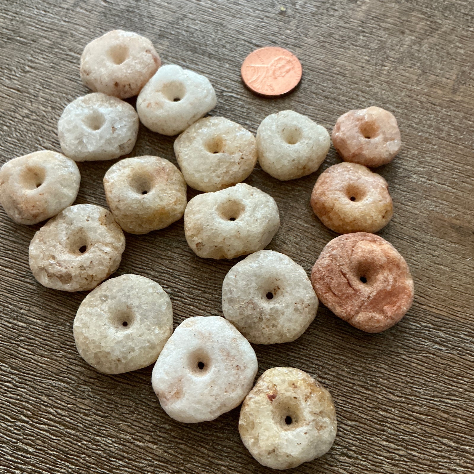 Neolithic Citrine Quartz and Agate Stone Beads from the Sahara- Rita Okrent Collection (S422)