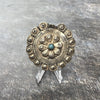 Antique Silver Circular Decorated Amulet, India - Rita Okrent Collection (P848)