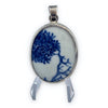 Blue and White Chinese Pottery Shard Pendant - Rita Okrent Collection (P247c)