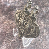 Antique Rajasthan Silver Heart Shaped Floral Focal Pendant with Double Bails - Rita Okrent Collection (P982)