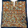 Vintage Palestinian Bedouin Colorful Chest Panel on Black Background - Rita Okrent Collection (AA373)