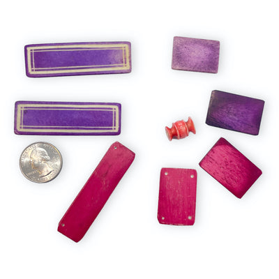 Unique Dyed Wood in Pink and Purple - Rita Okrent Collection (AA358)