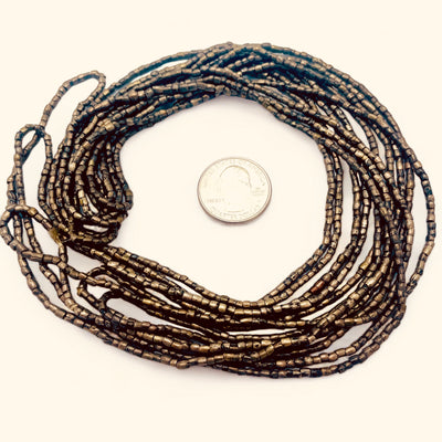 Very Long Strand of Small Brass Spacers from the African Trade - Rita Okrent Collection (ANT659)