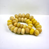 Pale Yellow Large Faux Amber Beads, Vintage, Africa - Rita Okrent Collection (AT0478b)