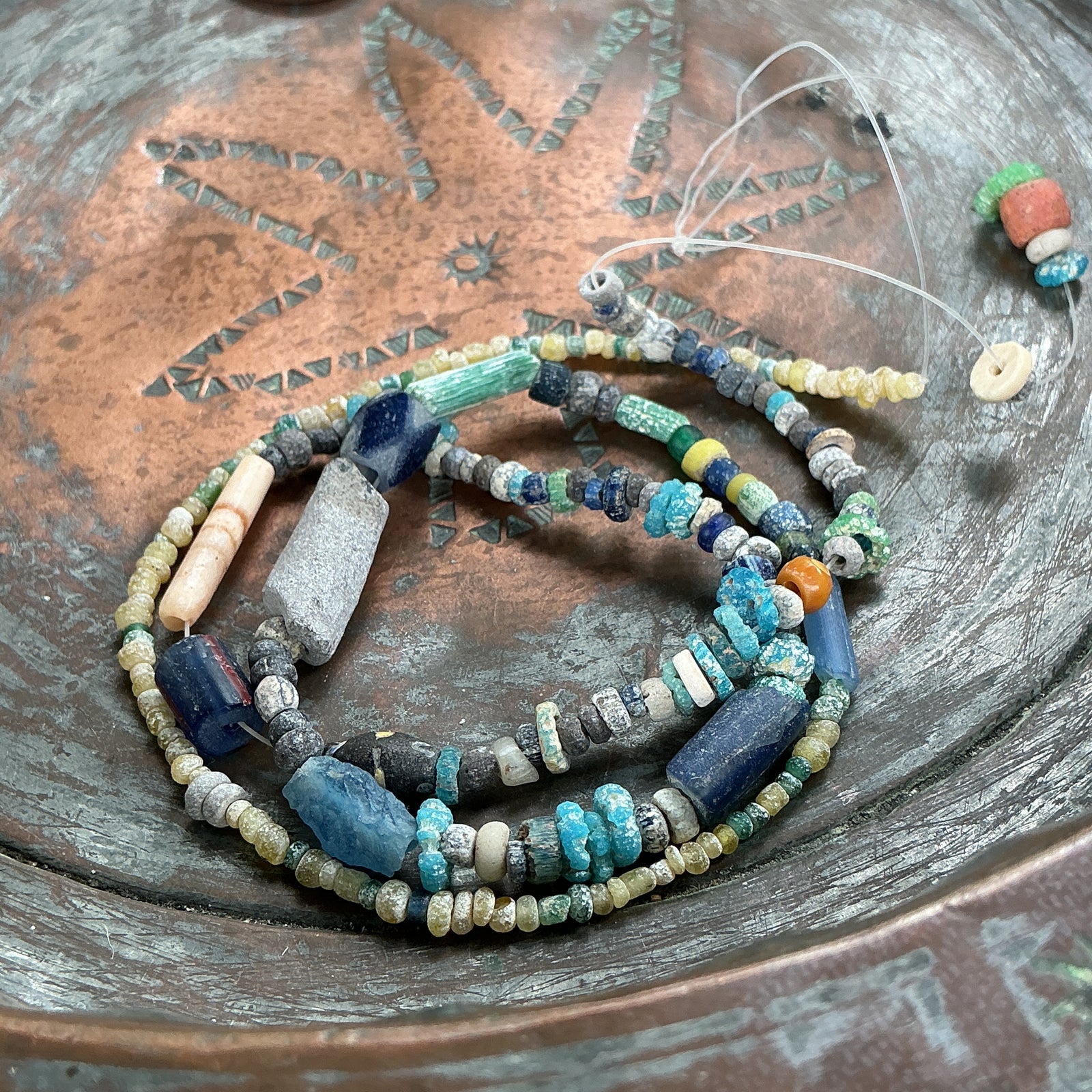 Grab Bag Strands of Mixed Ancient Indo-Pacific Nila Beads - Rita Okrent Collection (AT0698)