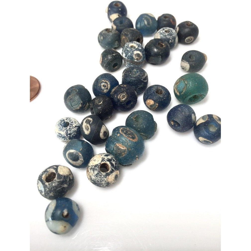 Ancient Medieval Early Islamic-Era Glass Evil Eye Beads, Pricing Varies, Sold Individually - Rita Okrent Collection (AG110N)
