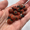 European Glass Red and Black Raspberry Beads - Rita Okrent Collection (ANT576)