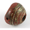 Early Islamic Red Glass Bead with Gold Detail, Middle East