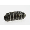 Early Islamic Black Tube Bead with White Trailing, Middle East 