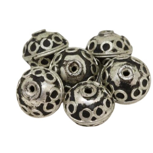 Group of 4 Berber Silver Eye Beads, Morocco - Rita Okrent Collection (NP003)