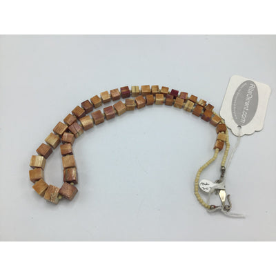 Antique Tribal Cubed Bone Bead Necklace - RIta Okrent Collection (NE207)