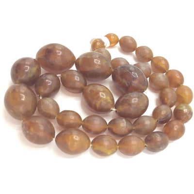 Light Brown Vintage Plastic Faux Horn Beads, Bohemia - Rita Okrent Collection (ANT271)