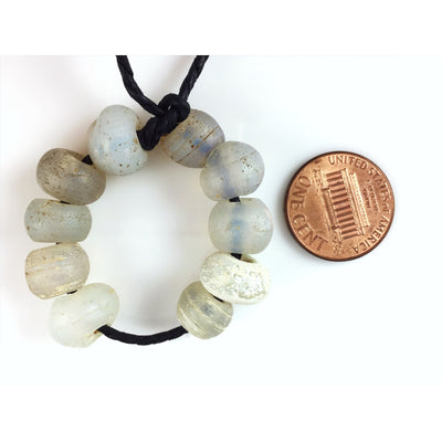 10 Rare Antique Opalescent Dutch Moon Beads - Rita Okrent Collection (ANT330a)