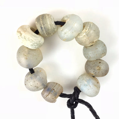 10 Rare Antique Opalescent Dutch Moon Beads - Rita Okrent Collection (ANT330a)
