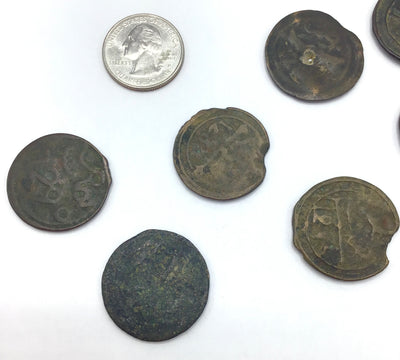 Antique Moroccan Falus Coins from the 1800's - Rita Okrent Collection (AA438b)