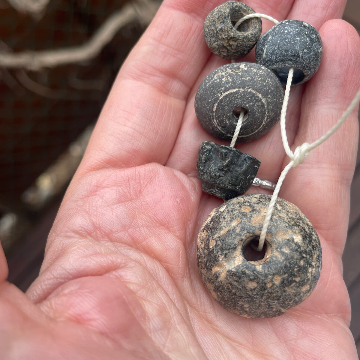 Group of 5 Ancient Stone Spindle Whorls - Rita Okrent Collection (AN394)