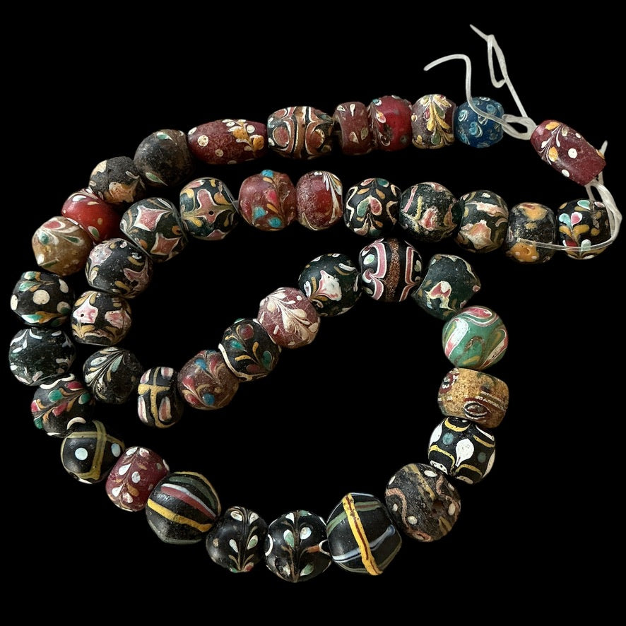 Antique Venetian Glass Mixed Bead Strand - Rita Okrent Collection (AT1944)