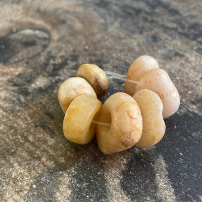 Short Strand of 7 Neolithic Agate Beads from the Sahel - Rita Okrent Collection (S450b)
