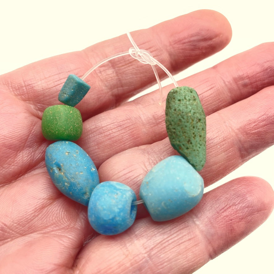 Ancient Early Islamic Glass Paste Beads, Short Strands - Rita Okrent Collection (AG349)