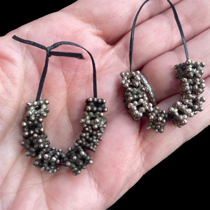 Short Strands of Granulated Yemenite Silver Berry Beads  - Rita Okrent Collection (ANT522)