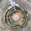 Worn Teal Medium Sized Glass Nila Bead Strand from Mali - Rita Okrent Collection (AT0662)