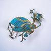 Ornate Hand-Made Blue Kingfisher Feather Pendant, Antique, China - Rita Okrent Collection (P179b)