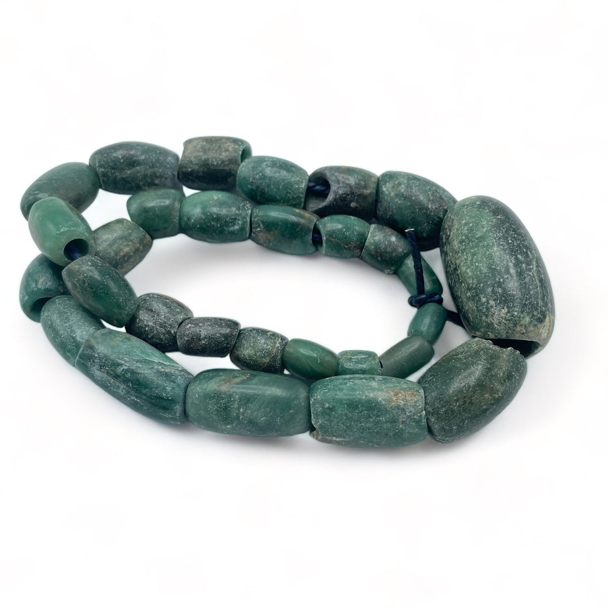 Ancient Deep Green Serpentine Stone Beads from Mauritania - Rita Okrent Collection (S497)