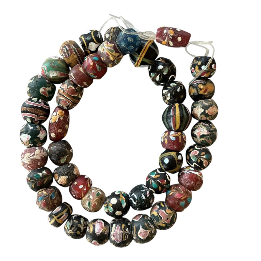 Antique Venetian Glass Mixed Bead Strand - Rita Okrent Collection (AT1944)