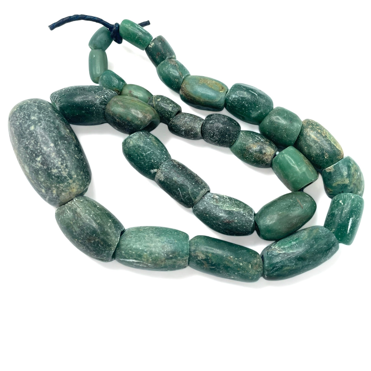 Ancient Deep Green Serpentine Stone Beads from Mauritania - Rita Okrent Collection (S497)