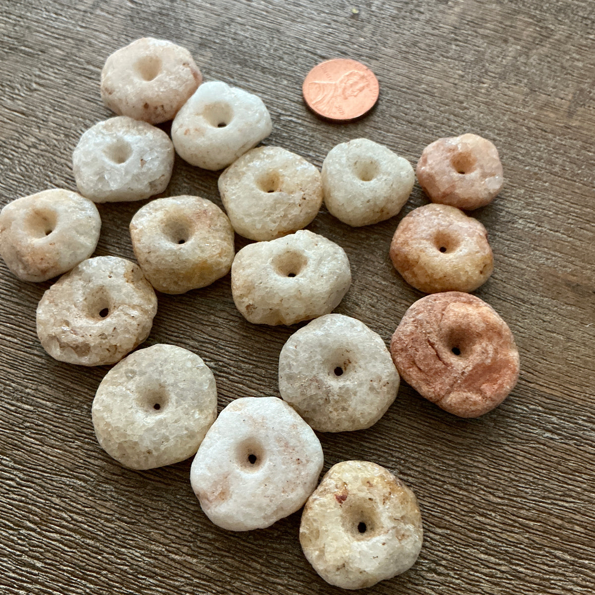 Neolithic Citrine Quartz and Agate Stone Beads from the Sahara- Rita Okrent Collection (S422)