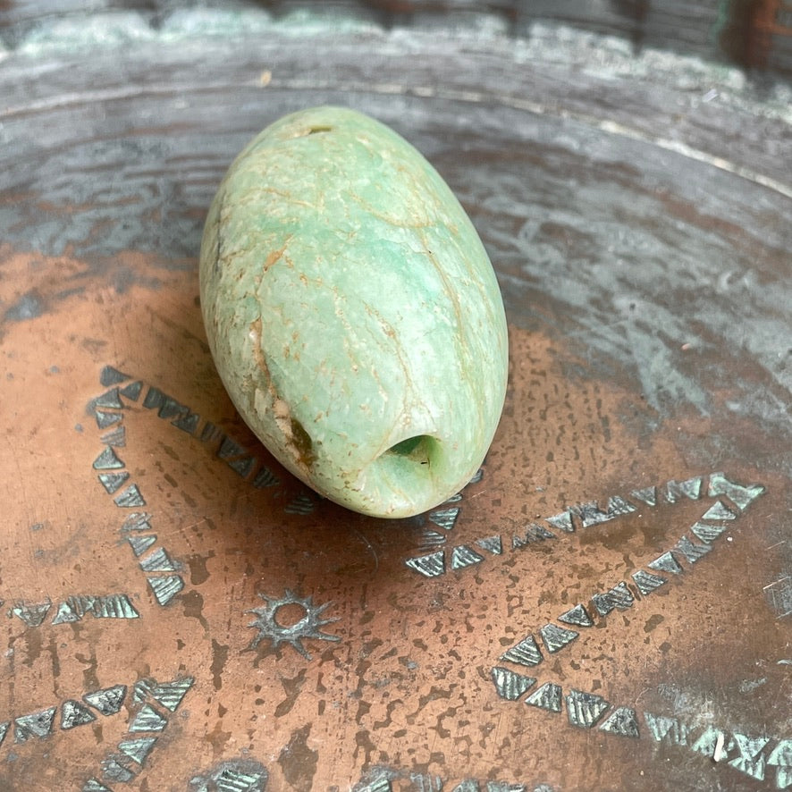 Exquisite Ancient Amazonite Focal Bead from Mauritania - Rita Okrent Collection (S534)