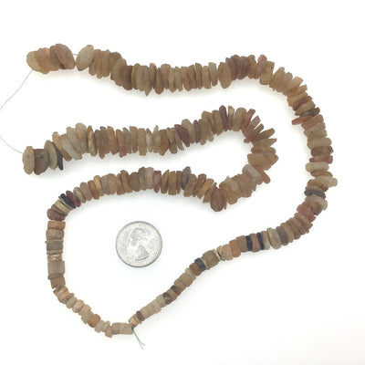 27 inch Strand of Very Old Heishi Shaped Agate and Mixed Stone Beads - Rita Okrent Collection (S765)