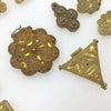 Group of 13 Gilded Gold Washed Granulated Silver Mixed Pendants, Senegal - Mauritania - Rita Okrent Collection (P819)