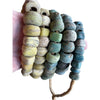 Choice of Colors: Strands of African Antique Blue, Green and Yellow Glass Hebron Beads, Sudan - Rita Okrent Collection (AT0600)