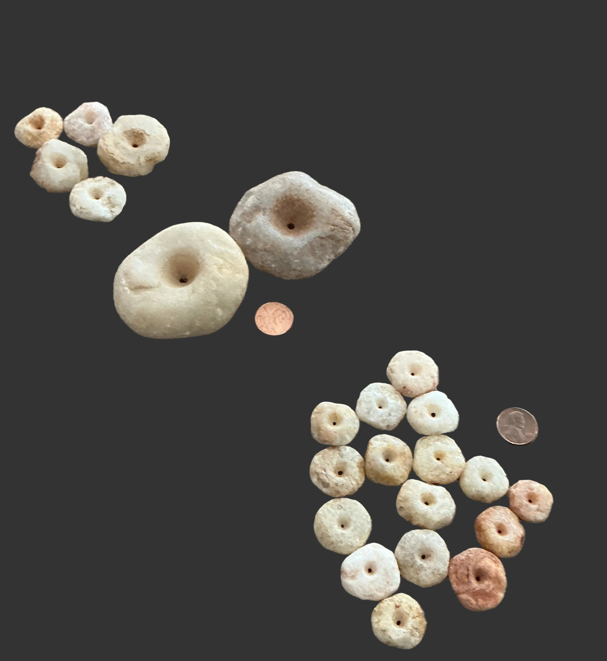 Neolithic Citrine Quartz and Agate Stone Beads from the Sahara- Rita Okrent Collection (S422)