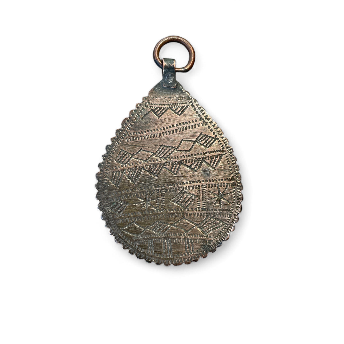 Hand Etched Islamic Teardrop Amulet, Middle East - Rita Okrent Collection (P918)