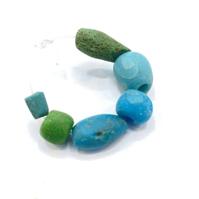 Ancient Early Islamic Glass Paste Beads, Short Strands - Rita Okrent Collection (AG349)