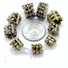 Strand of 9 Mixed Vintage Yemeni Granulated Mixed Metal Brass Berry Beads - Rita Okrent Collection (ANT526b)
