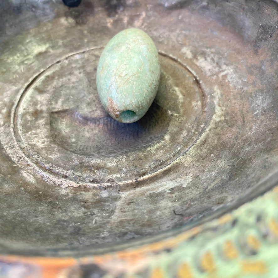 Exquisite Ancient Amazonite Focal Bead from Mauritania - Rita Okrent Collection (S534)