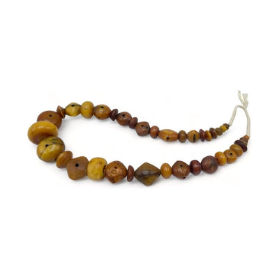 Vintage Phenolic Resin Bead Strand, Mixed Diamond and Round Beads - Rita Okrent Collection (AT0706b)