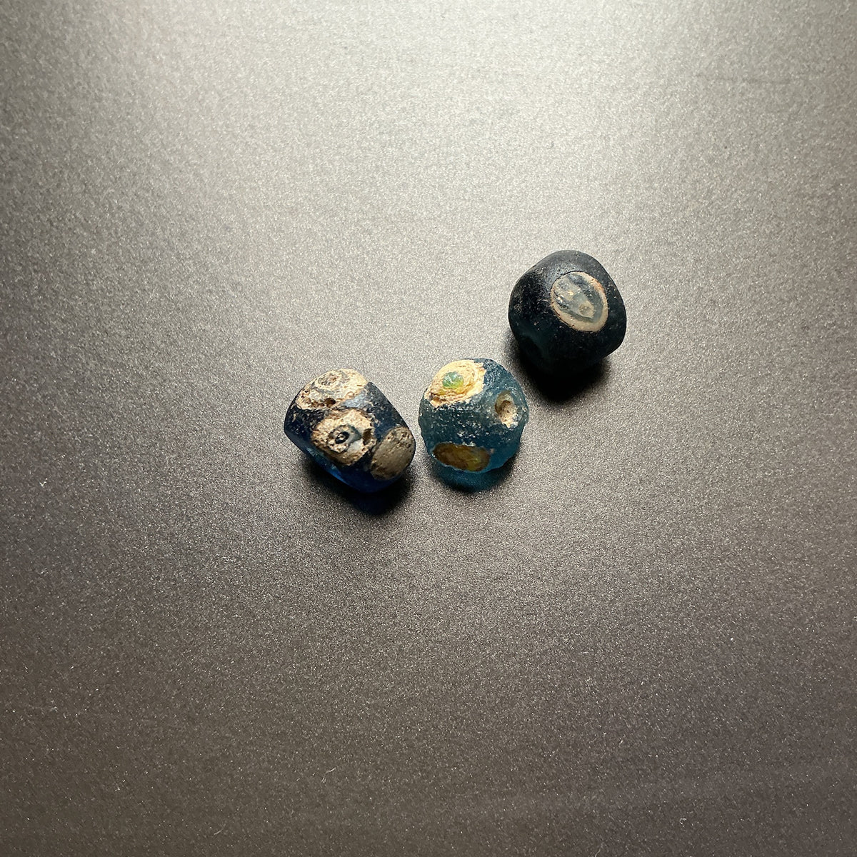 Selection of 3 Small Rare Style Ancient Glass Eye Beads - Rita Okrent Collection (AG336)