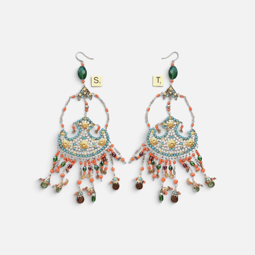 Selection of Exquisite Uzbeki Bridal Temporal Ornaments - Rita Okrent Collection (C928)