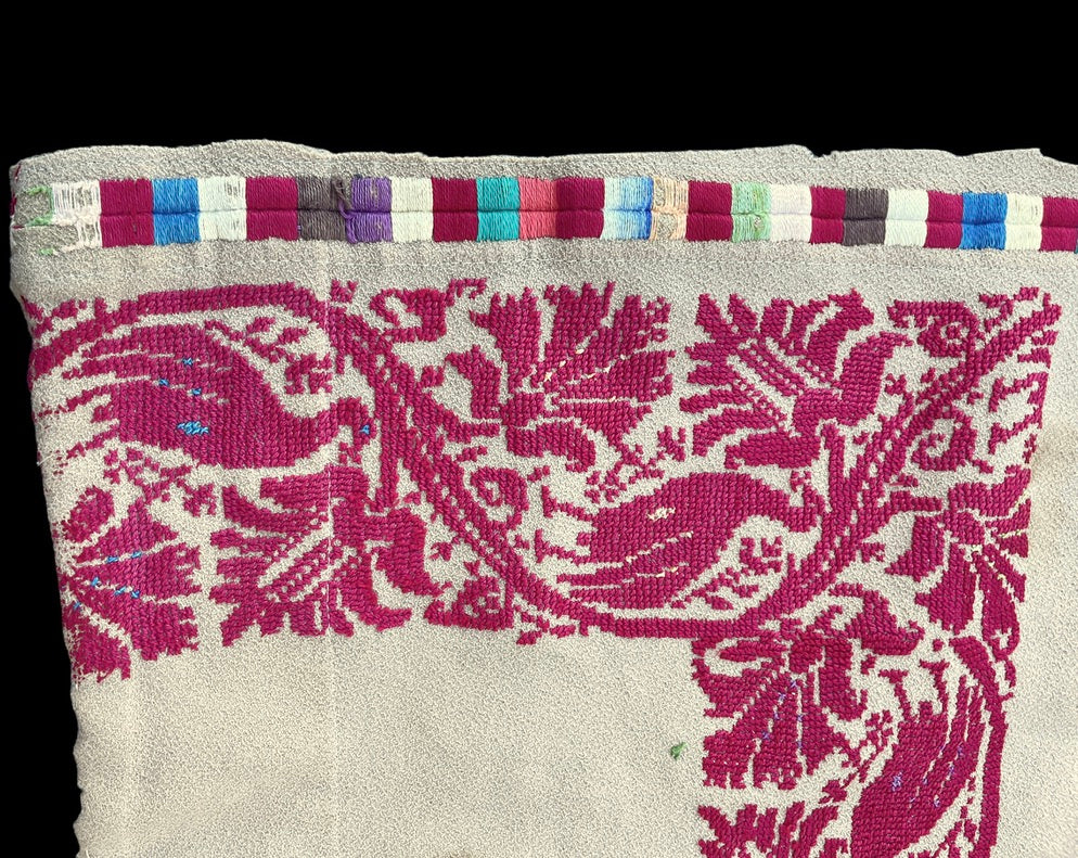 Vintage Traditional Embroidered Bedouin Textile Fabric Piece - Rita Okrent Collection (AA284)