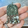 Small Antique Silver Pendant from Yemen with Dangles - Rita Okrent Collection (P846)