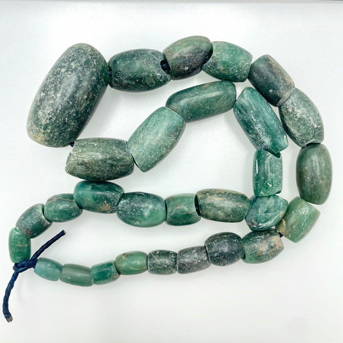 Ancient Deep Green Serpentine Stone Beads from Mauritania - Rita Okrent Collection (S497)