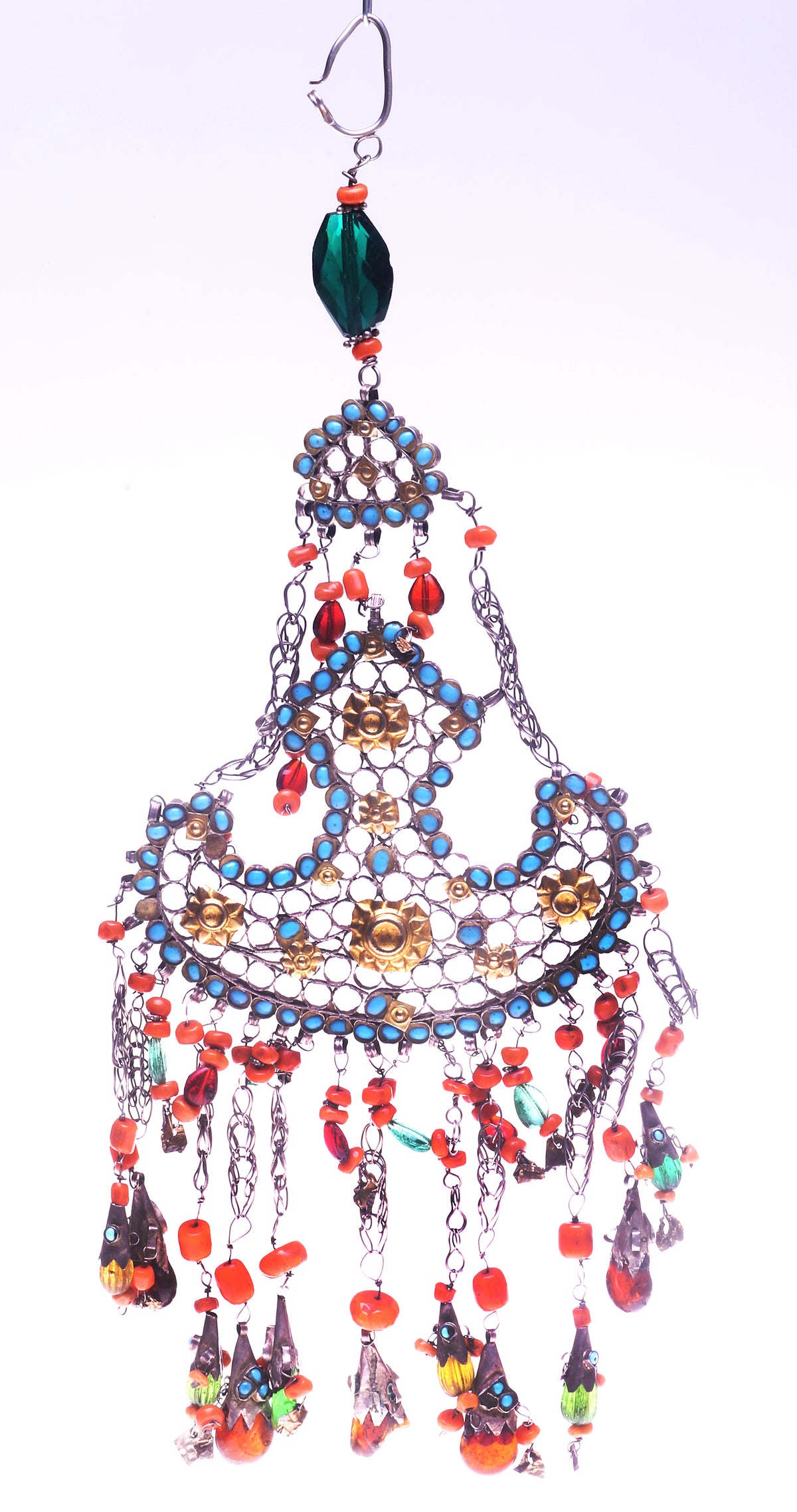 Selection of Exquisite Uzbeki Bridal Temporal Ornaments - Rita Okrent Collection (C928)