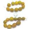 Choice of Strands Yellow Bohemian Glass Pigeon Egg Beads, Damaged, African Trade - Rita Okrent Collection (AT0281)