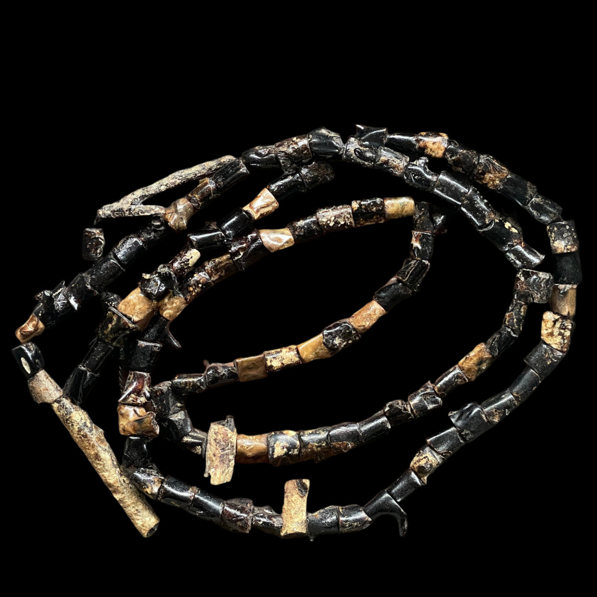 Antique Worn Black Coral Prayer Strand Tasbih, Egypt or Red Sea area - Rita Okrent Collection (ANT556b)