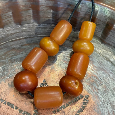 Choice of Short Strands of Antique Phenolic Resin Beads - Rita Okrent Collection (ANT525)