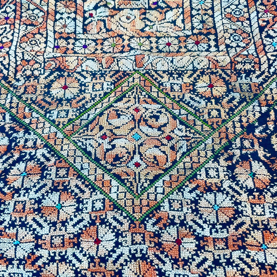 Vintage Traditional Bedouin Embroidered Textile Fabric Piece - Rita Okrent Collection (AA283)